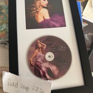 Taylor Swift Framed Art with Purple Accents